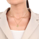 AMOR Anhänger (Halskette) Damen, 925 Silber vergoldet, Motiv Kleeblatt, Ansicht 2