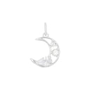 AMOR Anhänger (Halskette) Damen, 925 Silber rhodiniert, Motiv Mond, Zirkonia weiß, Hauptbild