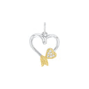 AMOR Anhänger (Halskette) Damen, 925 Silber silber / vergoldet (bicolor), Motiv Herz, Hauptbild