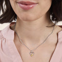 AMOR Anhänger (Halskette) Damen, 925 Silber silber / vergoldet (bicolor), Motiv Herz, am Model