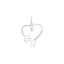 AMOR Anhänger (Halskette) Damen, 925 Silber silber / vergoldet (bicolor), Motiv Herz, Rückseite