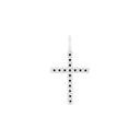 AMOR Anhänger (Halskette) Damen, 925 Silber rhodiniert, Motiv Kreuz, Rückseite