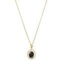 AMOR Halskette Damen, 925 Silber vergoldet, Zirkonia grau, Hauptbild