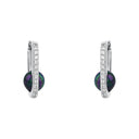AMOR Ohrring (Creolen) Damen, 925 Silber rhodiniert, Zirkonia weiß, Ansicht 3
