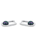 AMOR Ohrring (Creolen) Damen, 925 Silber rhodiniert, Zirkonia weiß, Ansicht 4
