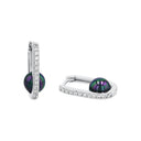 AMOR Ohrring (Creolen) Damen, 925 Silber rhodiniert, Zirkonia weiß, Hauptbild