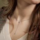 AMOR Halskette Damen, 925 Silber rhodiniert, am Model