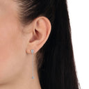 AMOR Ohrring (Ohrstecker) Damen, 925 Silber rhodiniert, Zirkonia weiß, Ansicht 2