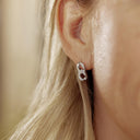 AMOR Ohrring (Ohrstecker) Damen, 925 Silber rhodiniert, am Model