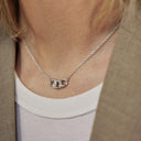 AMOR Halskette Damen, 925 Silber rhodiniert, am Model