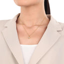 AMOR Anhänger (Halskette) Damen, 925 Silber vergoldet, Zirkonia weiß, Ansicht 2