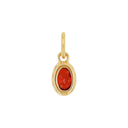 AMOR Anhänger (Halskette) Damen, 925 Silber vergoldet, Zirkonia rot, Rückseite