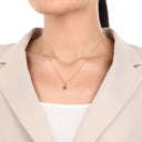 AMOR Anhänger (Halskette) Damen, 925 Silber vergoldet, Zirkonia amethyst, Ansicht 2