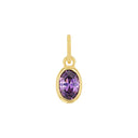 AMOR Anhänger (Halskette) Damen, 925 Silber vergoldet, Zirkonia amethyst, Hauptbild