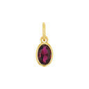 AMOR Anhänger (Halskette) Damen, 925 Silber vergoldet, Schmuckstein fuchsia, Hauptbild