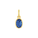 AMOR Anhänger (Halskette) Damen, 925 Silber vergoldet, Schmuckstein blau, Hauptbild