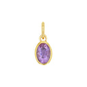 AMOR Anhänger (Halskette) Damen, 925 Silber vergoldet, Glas violett, Hauptbild