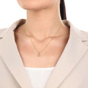 AMOR Anhänger (Halskette) Damen, 925 Silber vergoldet, Zirkonia rosa, Ansicht 2