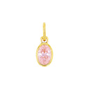 AMOR Anhänger (Halskette) Damen, 925 Silber vergoldet, Zirkonia rosa, Hauptbild