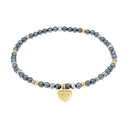 AMOR women's bracelet, stainless steel with silver and gold IP plating, grey, main image