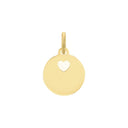 AMOR Anhänger (Halskette) Damen, 375 Gold, Motiv Herz, Rückseite
