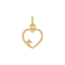 AMOR women's pendant, 375 gold, back