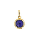 AMOR Anhänger (Halskette) Damen, 375 Gold, Lapis blau, Rückseite