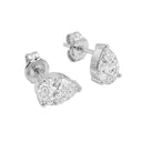 AMOR women's stud earrings, rhodium-plated 925 sterling silver, view 3