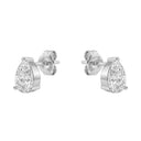 AMOR women's stud earrings, rhodium-plated 925 sterling silver, view 5