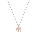 AMOR Halskette Damen, 925 Silber rosé vergoldet, Motiv Lebensbaum, Hauptbild