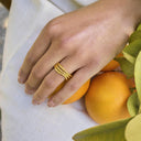 NOELANI Ring Women, 925 Silber vergoldet, am Model
