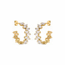 NOELANI women's hoop earrings, gold-plated 925 sterling silver, view 4