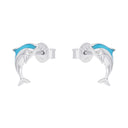 PRINZESSIN LILLIFEE girls' dolphin stud earrings in 925 sterling silver