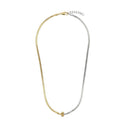 AMOR women's necklace, stainless steel with silver and gold IP plating, view 3