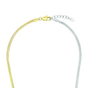 AMOR women's necklace, stainless steel with silver and gold IP plating, clasp