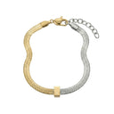 AMOR women's bracelet, stainless steel with silver and gold IP plating, view 3