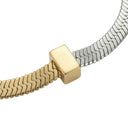 AMOR women's bracelet, stainless steel with silver and gold IP plating, view 4