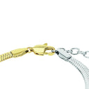 AMOR women's bracelet, stainless steel with silver and gold IP plating, clasp