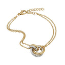 AMOR women's bracelet, stainless steel with silver and gold IP plating, view 3