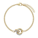 AMOR women's bracelet, stainless steel with silver and gold IP plating, main image