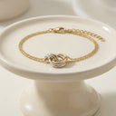 AMOR women's bracelet, stainless steel with silver and gold IP plating, view 5