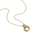 AMOR women's pendant necklace, stainless steel with silver and gold IP plating, view 4
