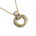 AMOR women's pendant necklace, stainless steel with silver and gold IP plating, view 5