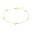 AMOR Fußkette Damen, Edelstahl IP gold, Motiv Herz, Hauptbild