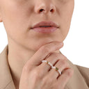 AMOR Ring Women, Edelstahl IP gold, Ansicht 3