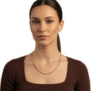 AMOR Halskette Unisex, 925 Silber vergoldet, am Model