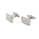 AMOR men's cufflinks, stainless steel with gold IP plating, view 3