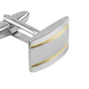 AMOR men's cufflinks, stainless steel with gold IP plating, view 4