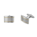 AMOR men's cufflinks, stainless steel with gold IP plating, main image