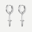 Men's hoop earrings, view 6